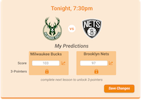 Screenshot of Practice panel in application